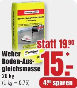 B1 Discount Baumarkt Weber Boden-Ausgleichsmasse Angebot
