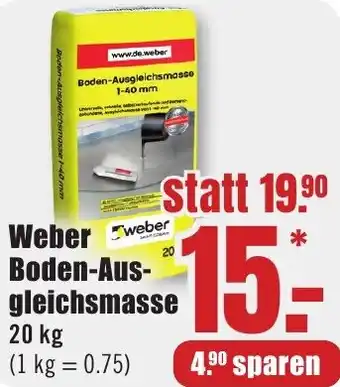B1 Discount Baumarkt Weber Boden-Ausgleichsmasse Angebot