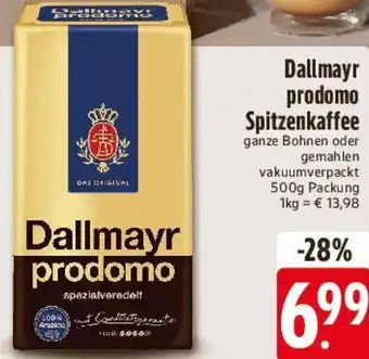 Edeka Dallmayr prodomo Spitzenkaffee Angebot