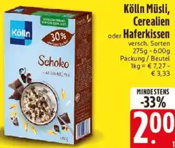 E-Center Kölln Müsli, Cerealien oder Haferkissen Angebot