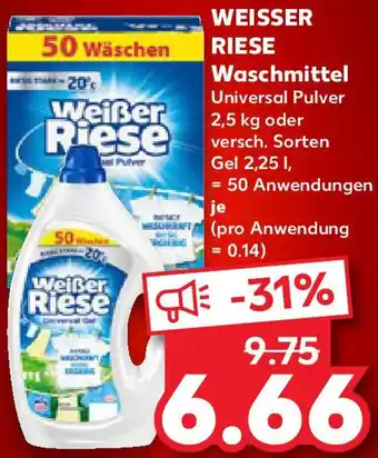 Kaufland WEISSER RIESE Waschmittel Angebot