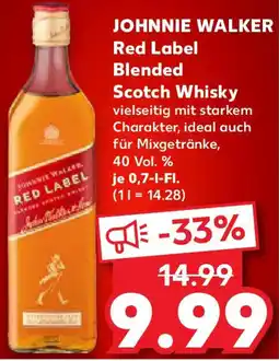 Kaufland JOHNNIE WALKER Red Label Blended Scotch Whisky Angebot