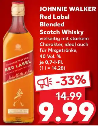 Kaufland JOHNNIE WALKER Red Label Blended Scotch Whisky Angebot