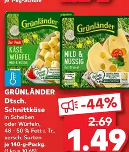 Kaufland Grünländer käse würfel Angebot