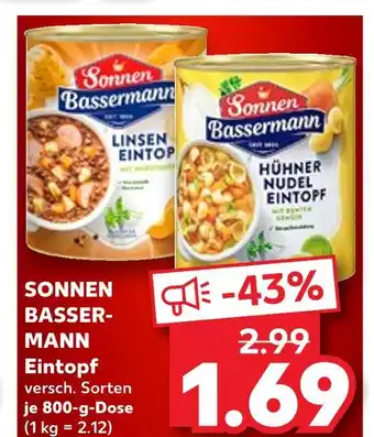 Kaufland Sonnen bassermann linsen eintopf Angebot