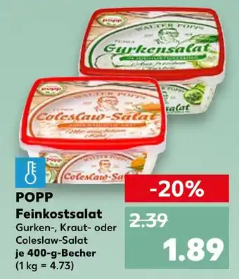 Kaufland Popp feinkostsalat gurkensalat Angebot