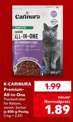 Kaufland Carinura premium all-in-one trockenfutter für katzen Angebot