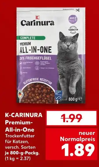 Kaufland Carinura premium all-in-one trockenfutter für katzen Angebot