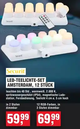 Handelshof Securit led-teelichte-set amsterdam, 12 stück Angebot