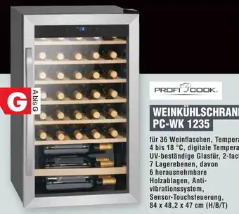 Handelshof PROFI COOK Weinkühlschrank PC-WK 1235 Angebot