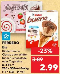 Kaufland FERRERO Eis Angebot