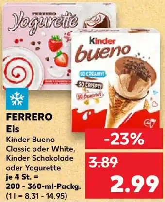 Kaufland FERRERO Eis Angebot