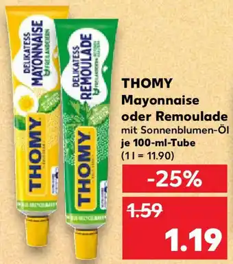 Kaufland THOMY Mayonnaise oder Remoulade Angebot