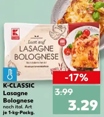 Kaufland K-CLASSIC Lasagne Bolognese Angebot