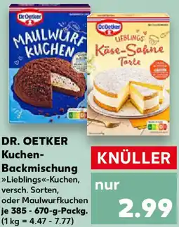 Kaufland DR. OETKER Kuchen Backmischung Angebot