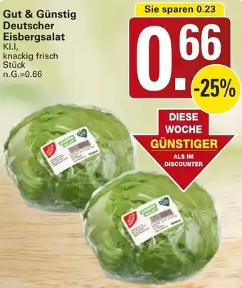 WEZ Gut & Günstig Deutscher Eisbergsalat Angebot