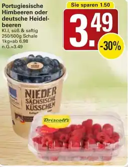 WEZ Portugiesische Himbeeren oder deutsche Heidelbeeren Angebot