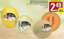 WEZ Spanische Honigmelonen oder Cantaloupe Melonen Angebot