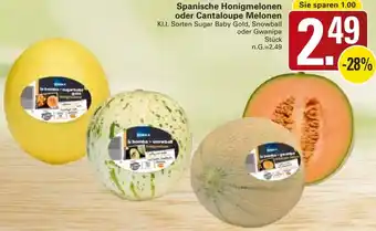 WEZ Spanische Honigmelonen oder Cantaloupe Melonen Angebot