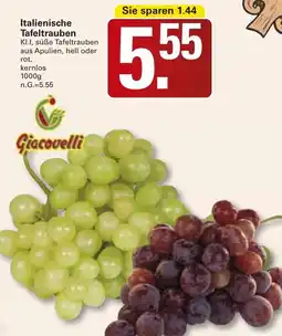 WEZ Italienische Tafeltrauben Angebot