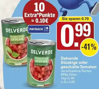 WEZ Delverde Stückige oder geschälte Tomaten Angebot