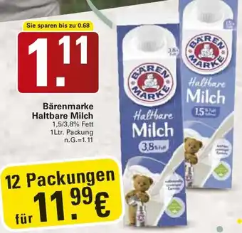 WEZ Bärenmarke Haltbare Milch Angebot