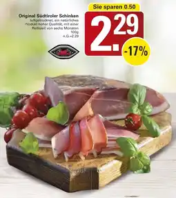 WEZ Original Südtiroler Schinken Angebot