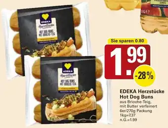 WEZ EDEKA Herzstücke Hot Dog Buns Angebot