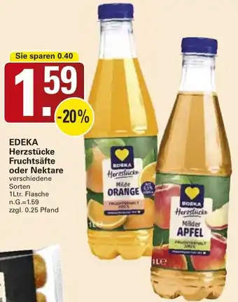 WEZ EDEKA Herzstücke Fruchtsäfte oder Nektare Angebot