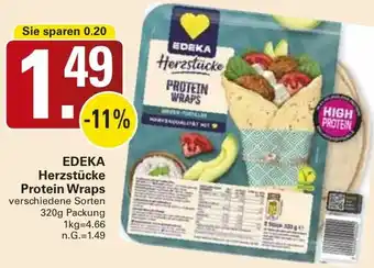 WEZ EDEKA Herzstücke Protein Wraps Angebot