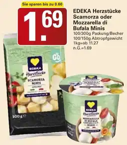 WEZ EDEKA Herzstücke Scamorza oder Mozzarella di Bufala Minis Angebot