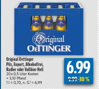 diska Original Oettinger Pils, Export, Alkoholfrei, Radler oder Vollbier Hell Angebot