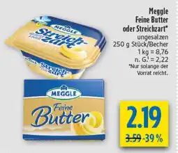 diska Meggle Feine Butter oder Streichzart Angebot