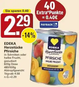 WEZ EDEKA Herzstücke Pfirsiche Angebot