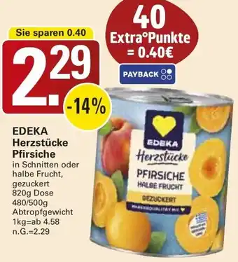 WEZ EDEKA Herzstücke Pfirsiche Angebot