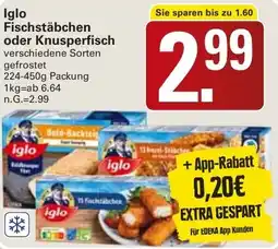 WEZ Iglo Fischstäbchen oder Knusperfisch Angebot