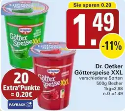 WEZ Dr. Oetker Götterspeise XXL Angebot