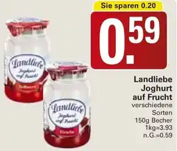 WEZ Landliebe Joghurt auf Frucht Angebot