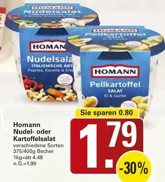 WEZ Homann Nudel- oder Kartoffelsalat Angebot