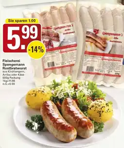 WEZ Fleischerei Spengemann Rostbratwurst Angebot