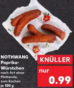 Kaufland NOTHWANG Paprika Würstchen Angebot