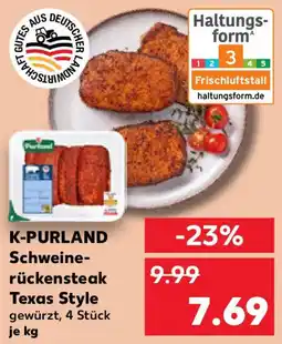 Kaufland K-PURLAND Schweinerückensteak Texas Style Angebot