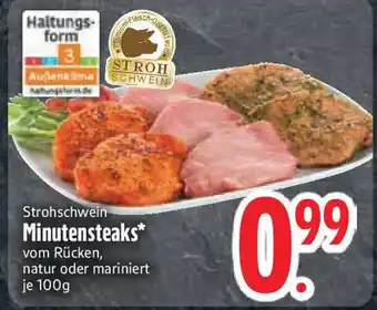 Edeka Strohschwein Minutensteaks Angebot