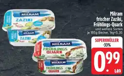 Edeka Milram frischer Zaziki, Frühlings-Quark Angebot