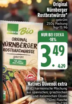 Edeka EDEKA Bio Original Nürnberger Rostbratwürste Angebot