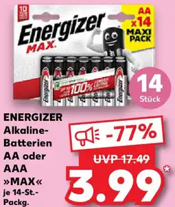 Kaufland ENERGIZER Alkaline Batterien AA oder AAA Angebot