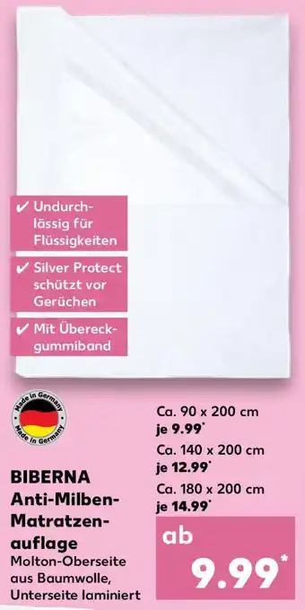 Kaufland BIBERNA Anti-Milben Matratzenauflage Angebot