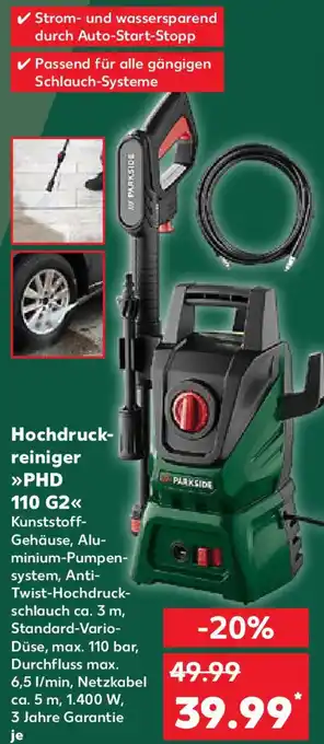 Kaufland PARKSIDE Hochdruckreiniger PHD 110 G2 Angebot