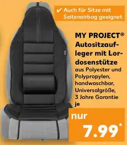 Kaufland MY PROJECT Autositzaufleger mit Lordosenstütze Angebot