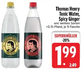 Edeka Thomas Henry Tonic Water, Spicy Ginger Angebot